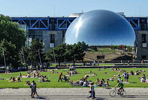 Parc de la Villette and Geode Cinema