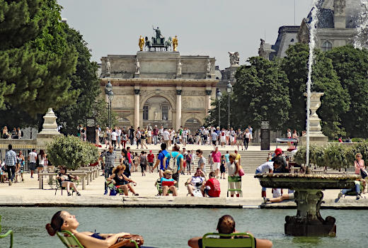 Tuileries Gardens Water Fountain