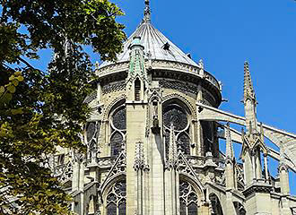 Eastern round tower of Notre Dame Cathedral