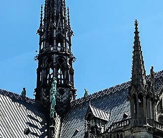 Church spire on Notre Dame Cathedral