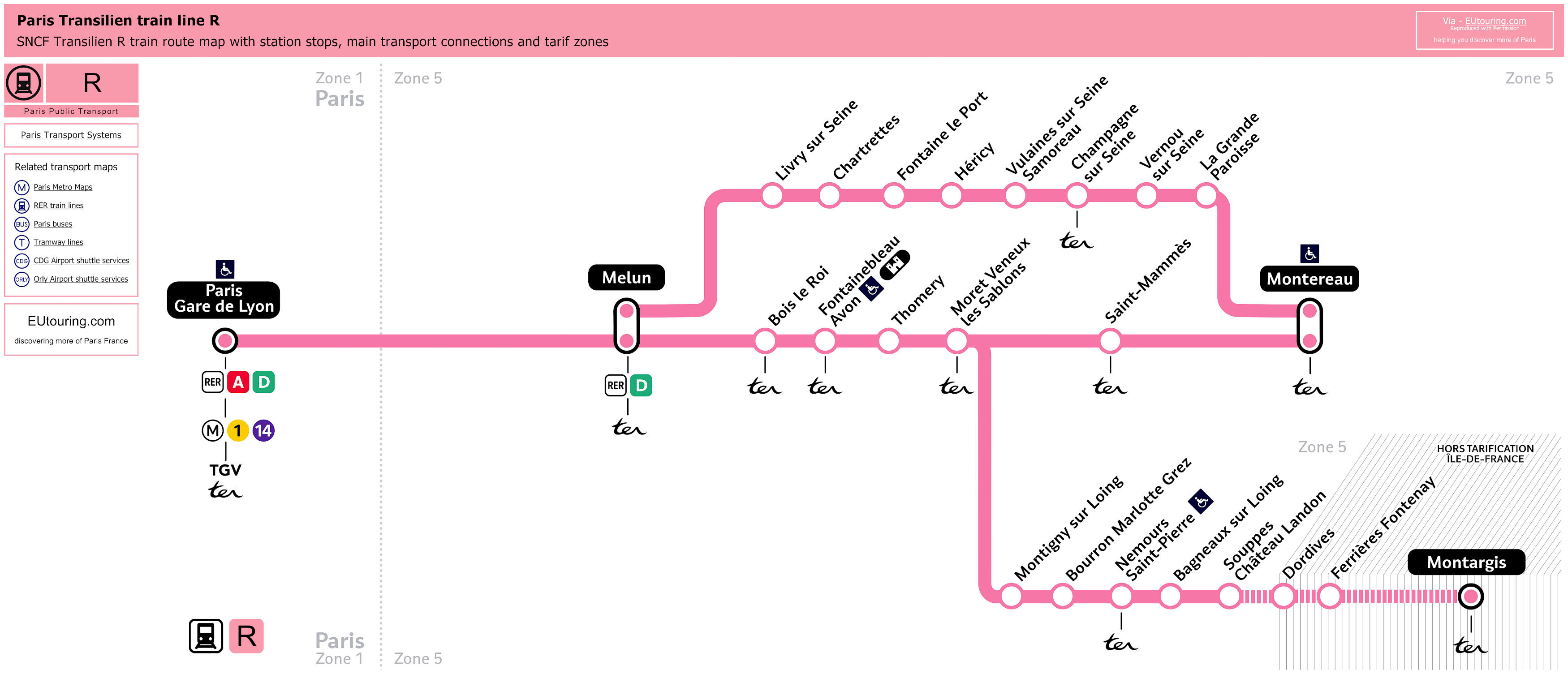 Sncf Transilien And Ratp Rer Train Maps For Paris Ile De France