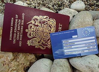 European passport and EHIC card