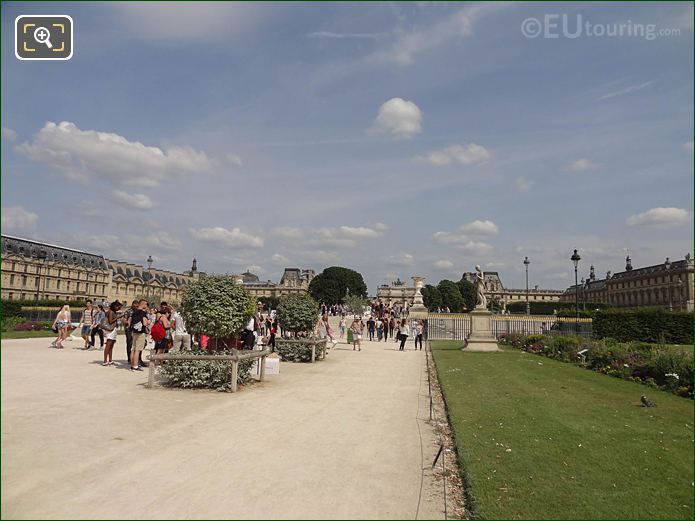 Allee Centrale, centre pathway in Jardin des Tuileries looking SE