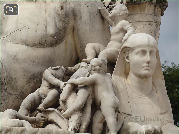 Le Nil statue group close up, Jardin des Tuileries, Paris