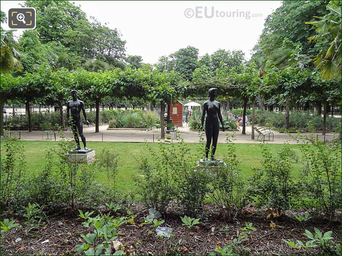 Paul Belmondo statues, Grand Couvert, Jardin des Tuileries