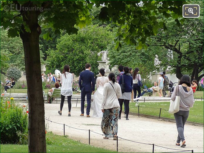 Grand Carre gardens Jardin des Tuileries looking SW