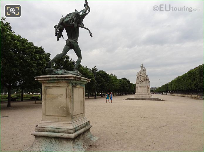 Esplanade des Feuilllants, Tuileries Gardens looking NW