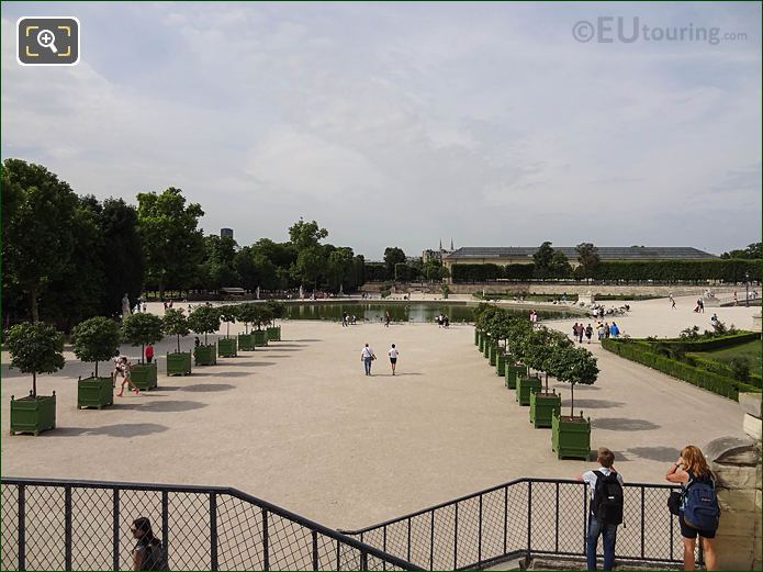 View of Bassin Octogonal from Terrasse du Jeu de Paume, Jardin des Tuileries