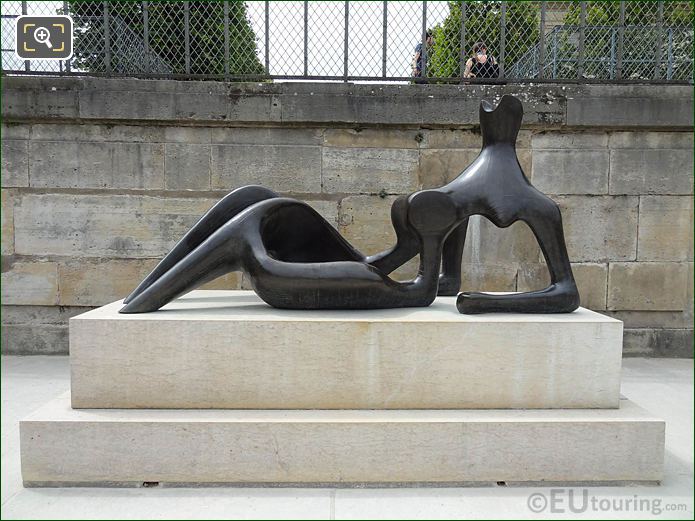Reclining Figure, Terrasse du Bord de l'Eau, Jardin des Tuileries looking SW