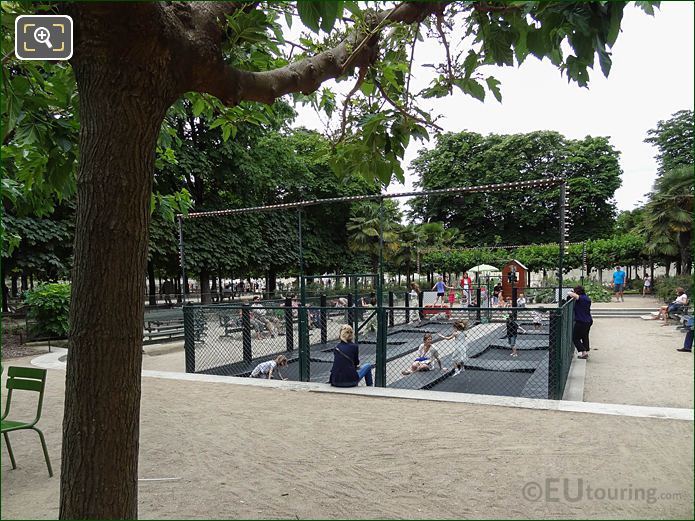 Trampolines Jardin des Tuileries looking West