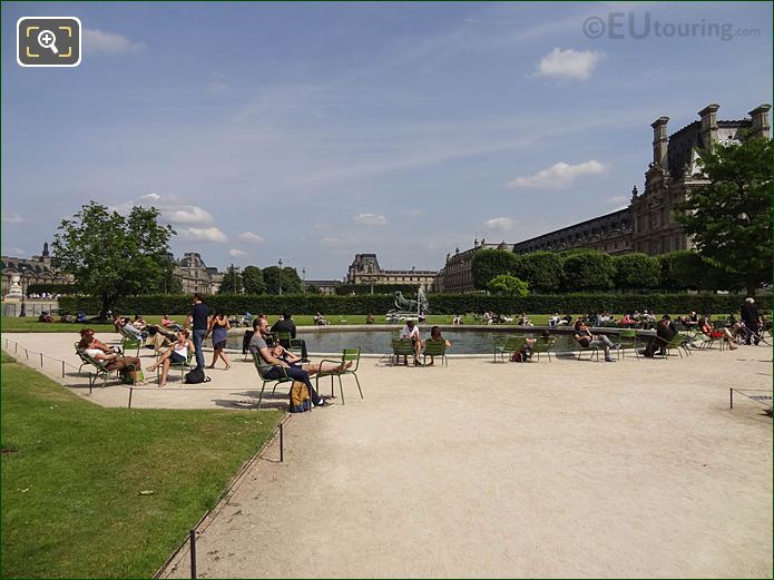 Vivier Sud, Jardin des Tuileries looking SE towards The Louvre