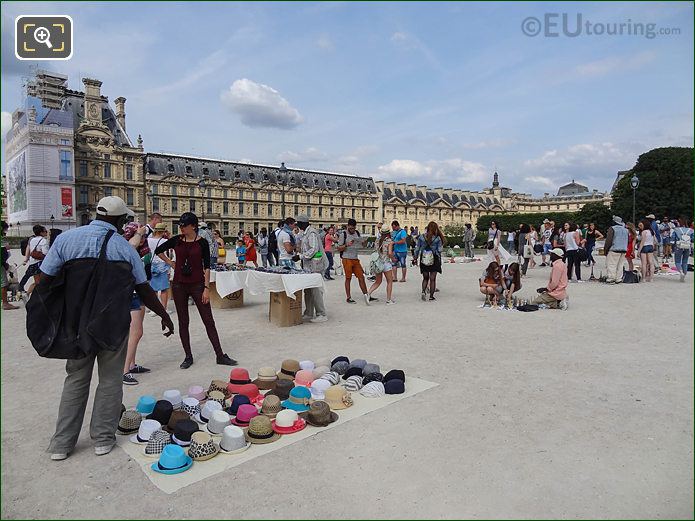 East view from eastern entrance Jardin des Tuileries