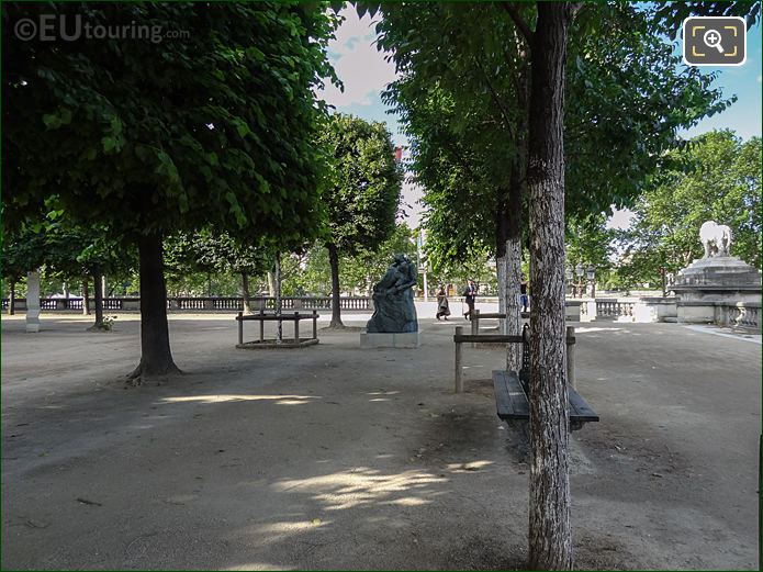 Auguste Rodin sculpture in Jardin des Tuileries on Terrasse de l'Orangerie