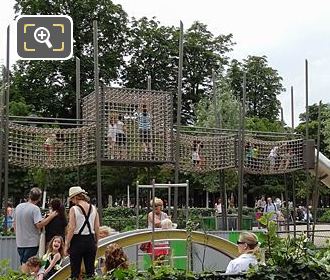 Equipment childrens adventure playground Jardin des Tuileries