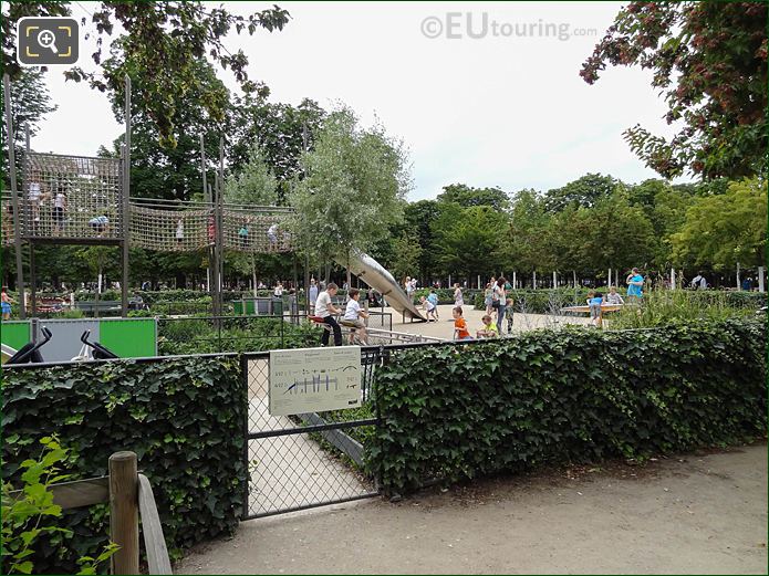 Gated entrance Childrens Playground Jardin des Tuileries