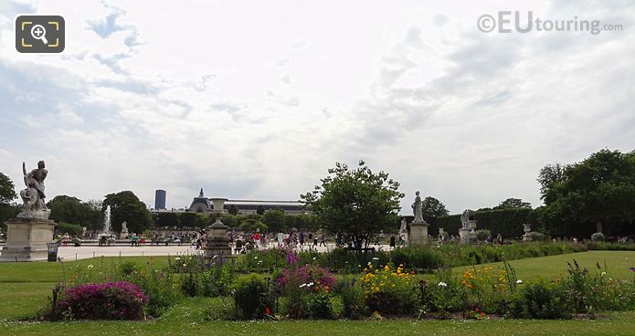 View SW over Demi-Lune Carre de Fer Nord, Jardin des Tuileries