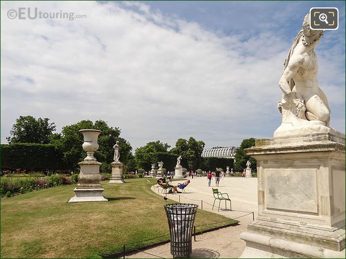 Demi-lune Carre de Fer Sud in Jardin des Tuileries looking NW