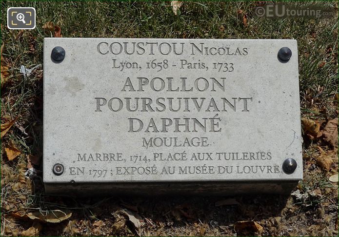 Info plaque Exedre Sud water feature