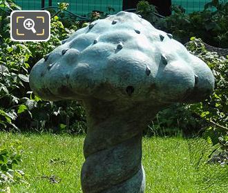 Mushroom Sculpture in Jardin des Tuileries Vegetable Garden