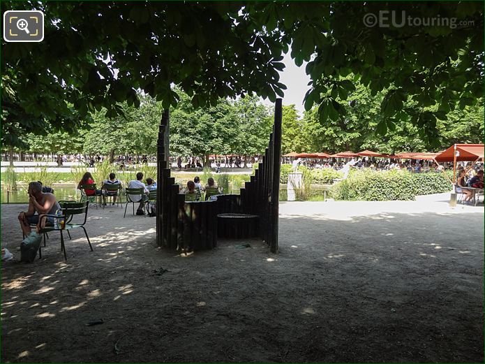 View NE of trees in Grand Couvert, Jardin des Tuileries