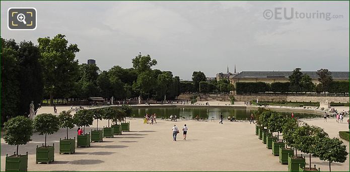 SW view over Octagonal Basin Jardin des Tuileries