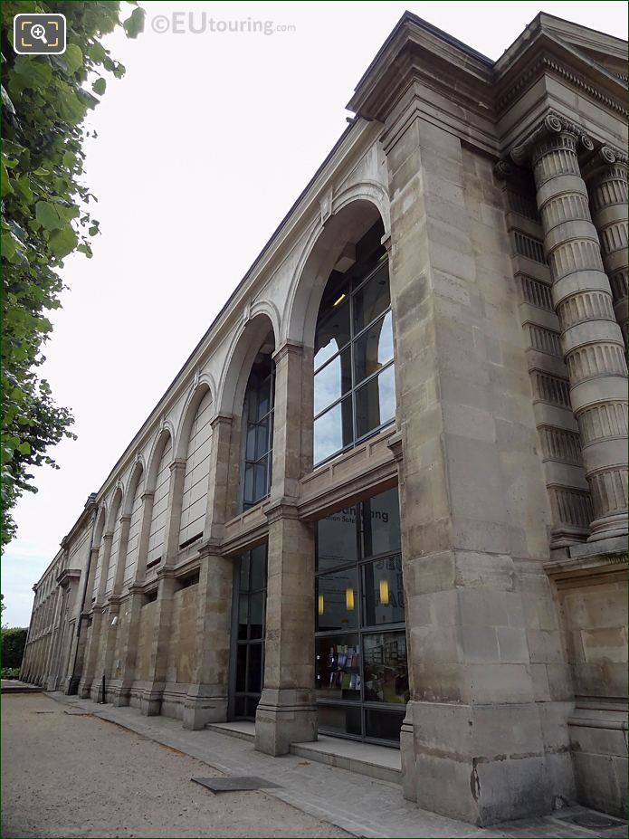 North facade Jeu de Paume in Jardin des Tuileries