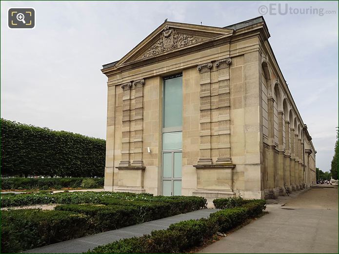 East facade Jeu de Paume in Jardin des Tuileries