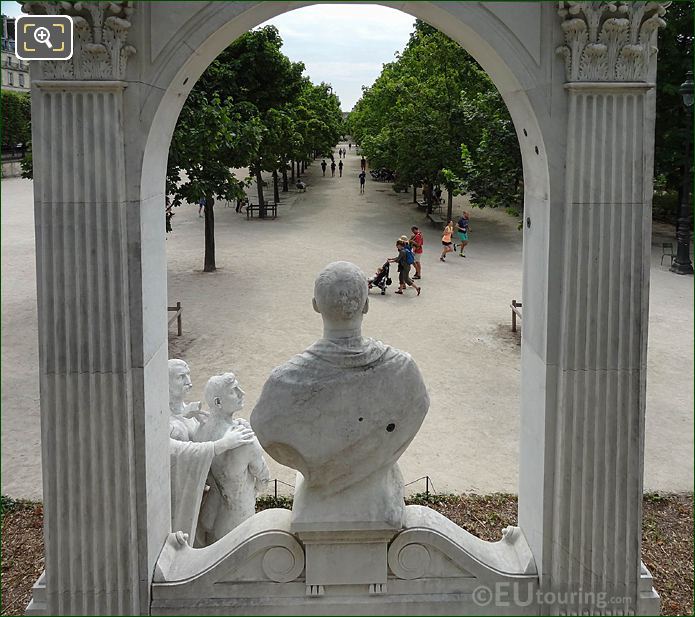 East view Allee Feuillants from Terrasse du Jeu de Paume