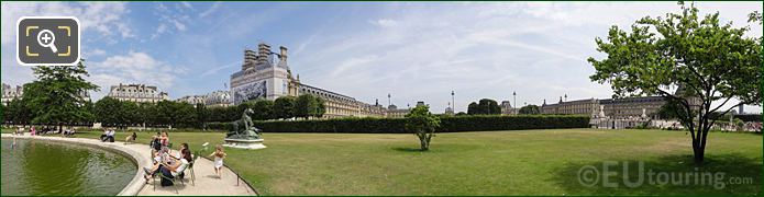 Panoramic of Grand Carre, Jardin des Tuileries, looking NE