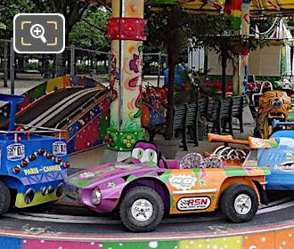 Childrens cars, trucks, bikes fairground ride