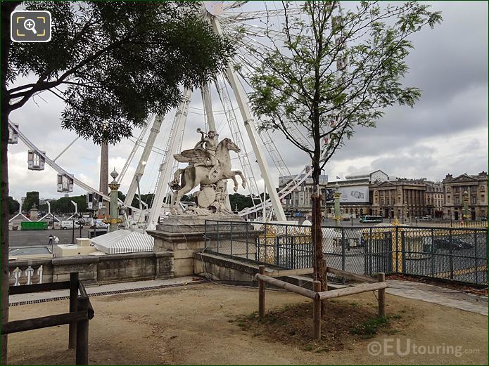 End of Terrasse de l'Orangerie, Jardin des Tuileries looking NNW