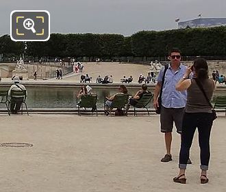 NW view over Octagonal water Basin Tuileries Gardens