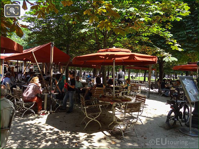 Cafe Renard Jardin des Tuileries looking NE