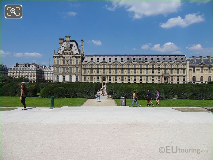 Carrousel Garden, Jardin des Tuileries, looking NE to The Louvre