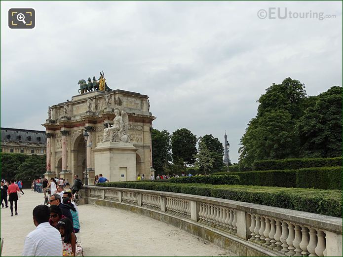 Arc de Triomphe du Carrousel Tuileries Gardens looking SW