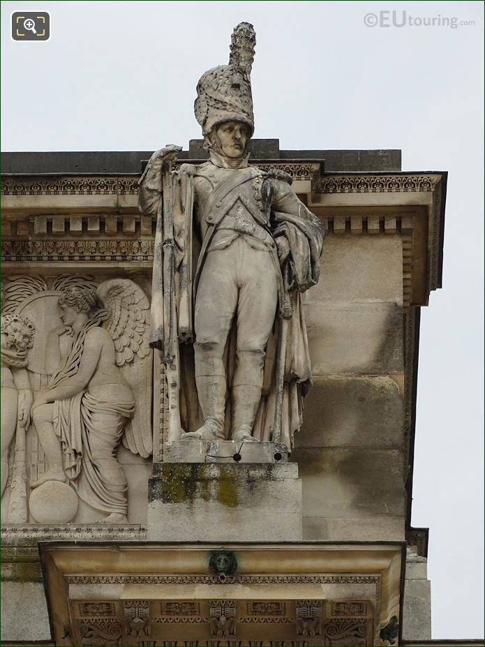 RHS sculpted soldier Arc De Triomphe du Carrousel West facade