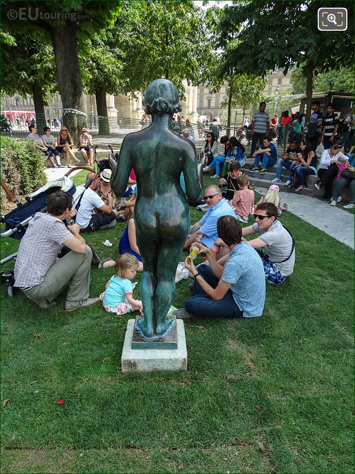 Families and friends enjoying Tuileries Gardens, Paris