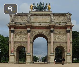 Arc de Triomphe du Carrousel in Jardin du Carrousel area Tuileries Grdns