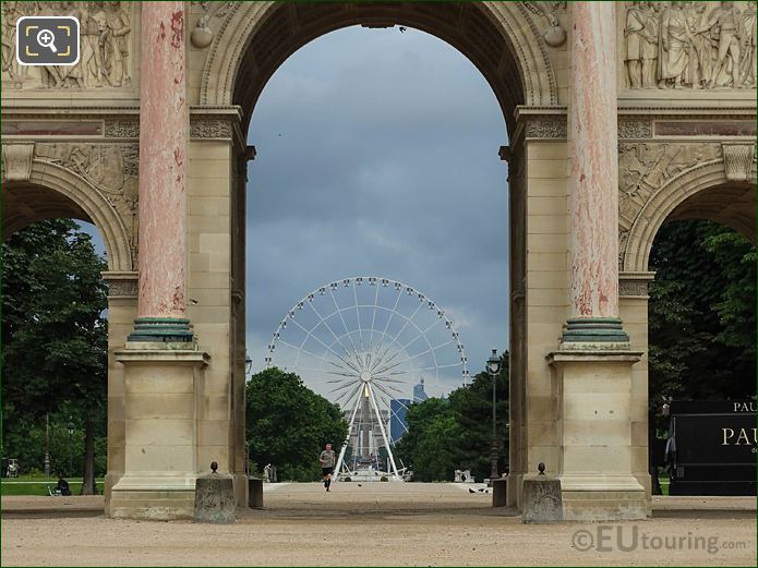 NW view Arc de Triomphe du Carrousel to Arc de Triomphe