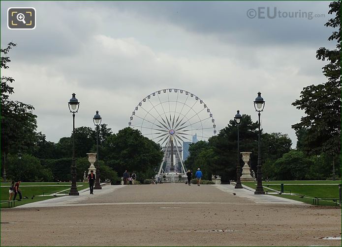 Allee Centrale Jardin des Tuileries looking NW