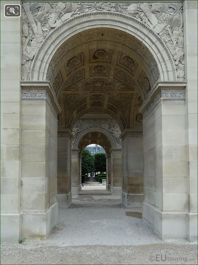 South side archway Arc de Triomphe du Carrousel