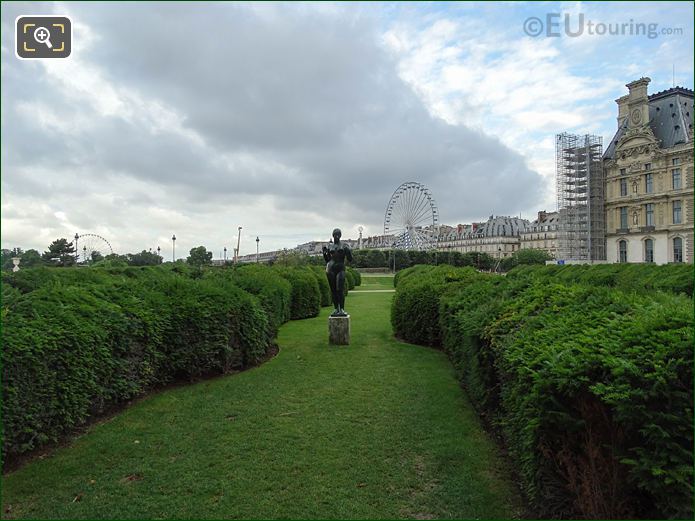 Goddess of Love statue, Tuileries Gardens looking NW