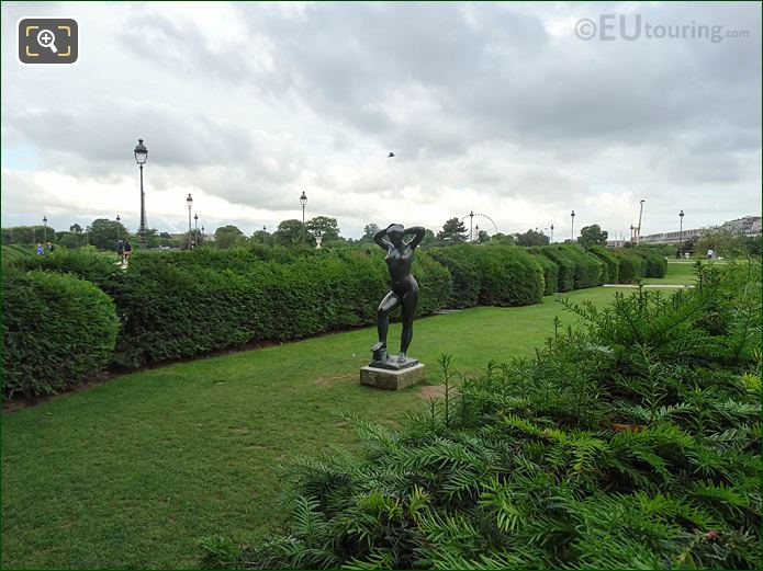 Baigneuse Se Coiffant, Tuileries Gardens looking W