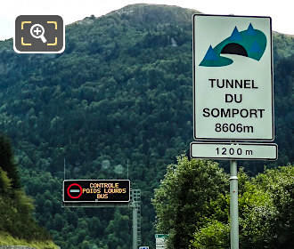 Somport tunnel sign