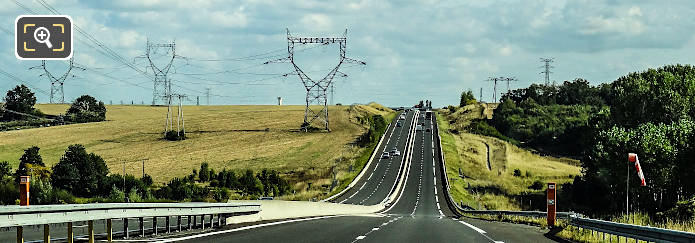 French toll road through countryside