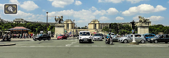 Traffic on the Pont d'Iena in Paris