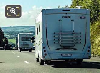 Motorhomes on French toll road