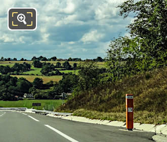 Roadside breakdown SOS telephone on French roads