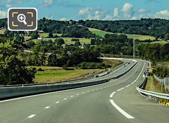 French motorway roads through countryside