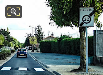 French road sign end off 30km speed limit zone